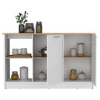 BARRA COCINA SAMARA BLANCO Y MACADAMIA