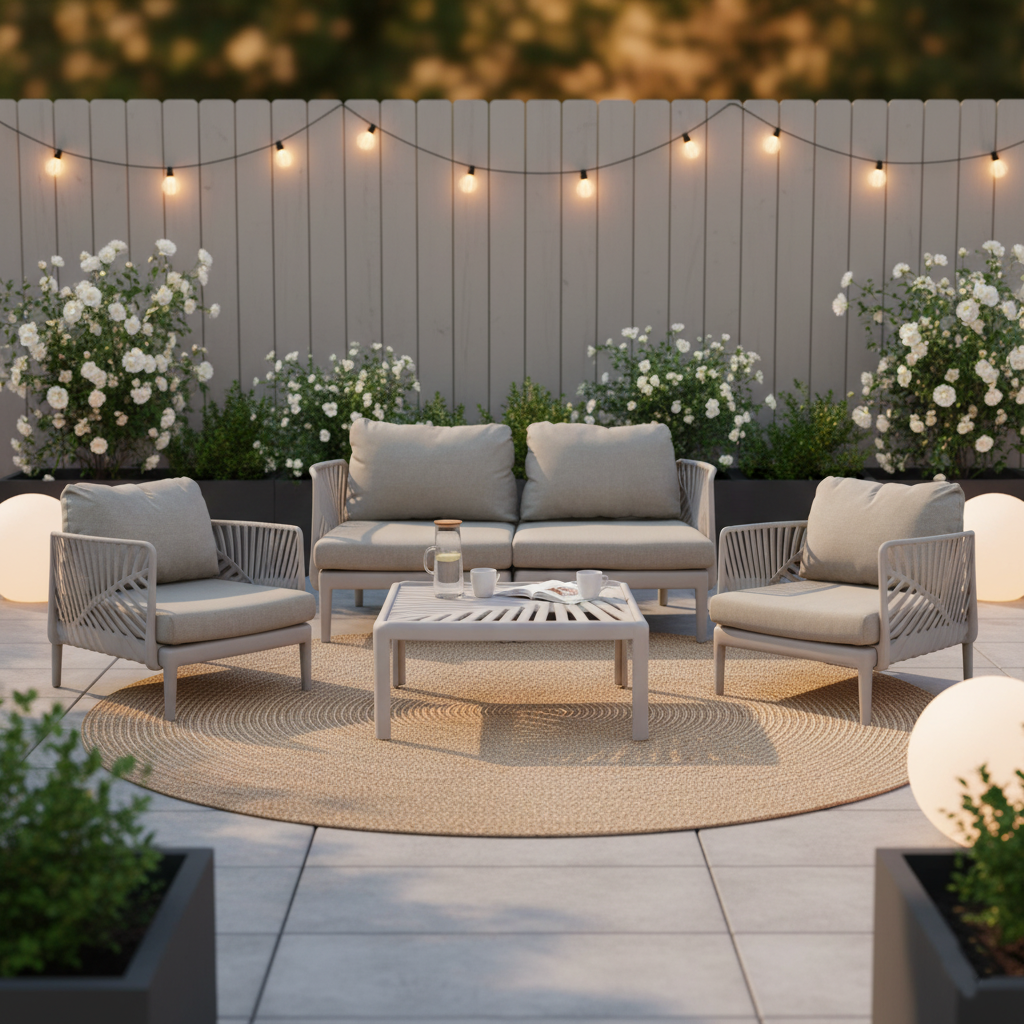 SALA DE EXTERIOR ASTRATTO BEIGE