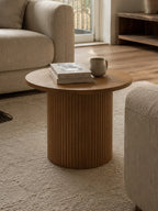 MESA AUXILIAR SION CIRCULAR ROBLE