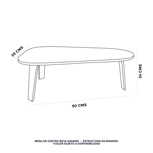 MESA CENTRO BETA GRANDE BLANCO PTA NUEZ - Imagen 4