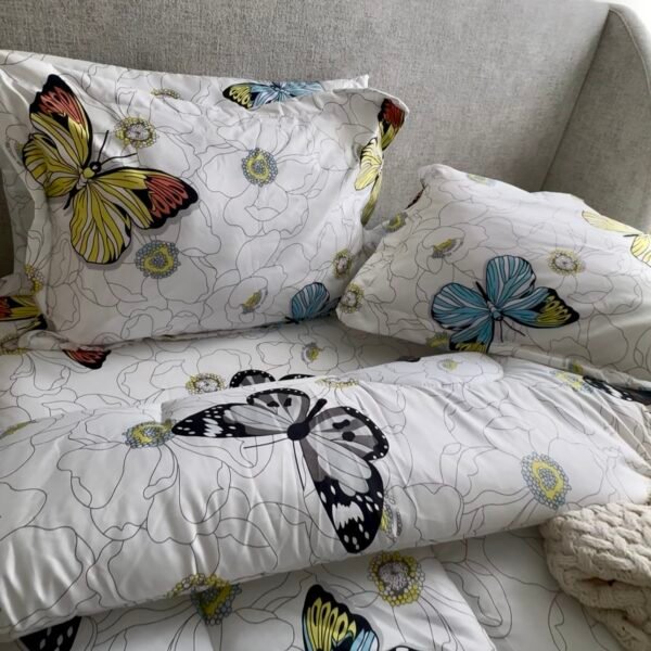 KIT ACOLCHADO + JUEGO DE SABANAS MARIPOSAS - Imagen 2